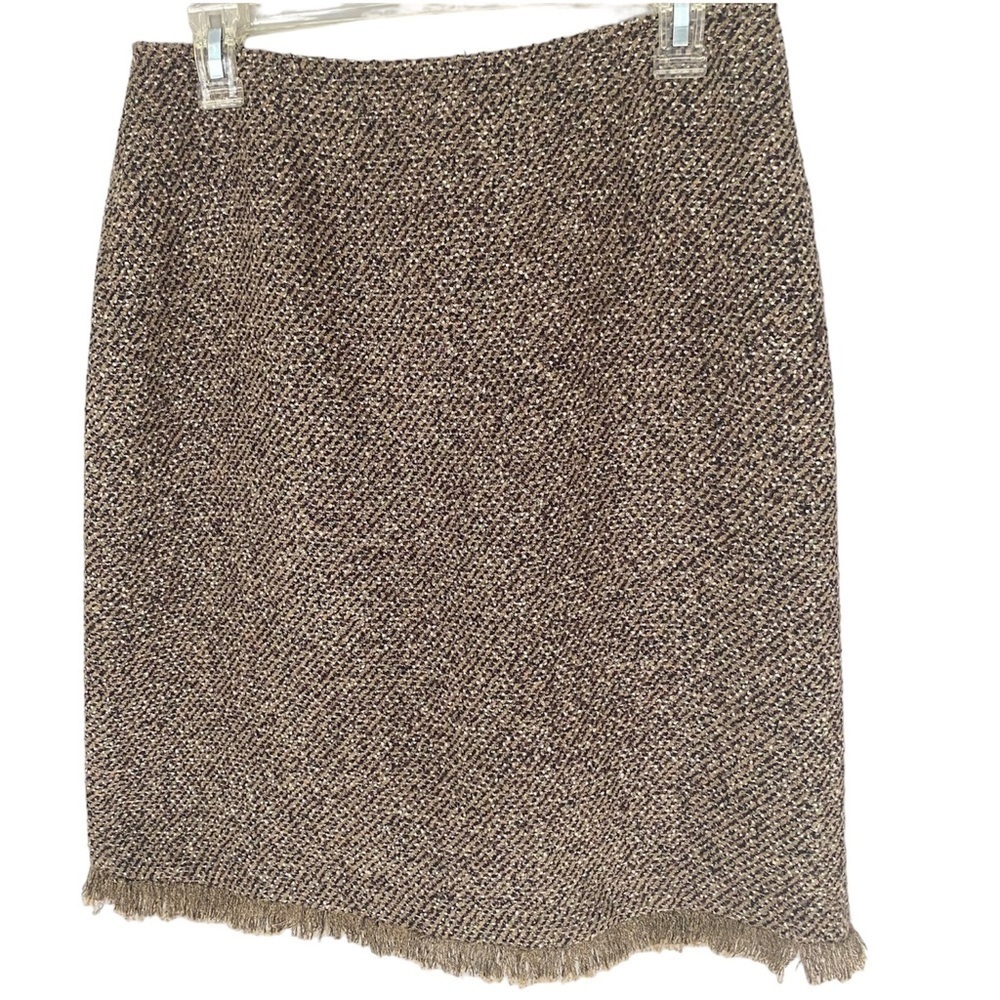 EMMA & JAMES Liz Claiborne Tweed Skirt and Jacket Suit Tan Black Women Size 8 - Picture 11 of 16